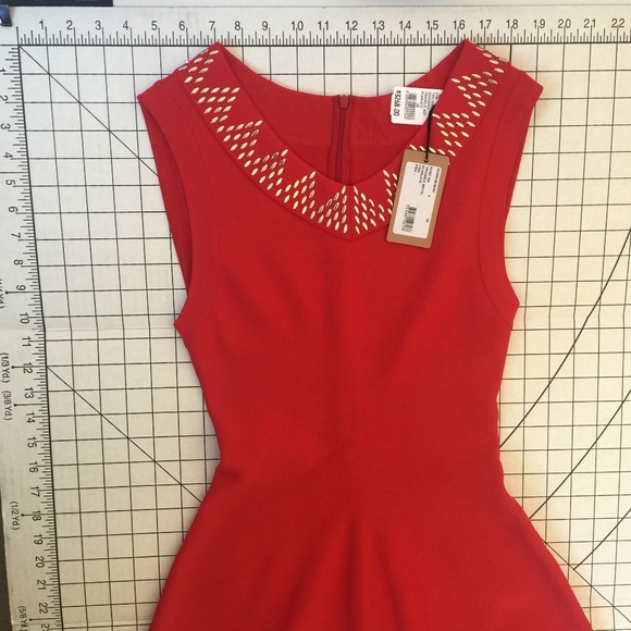 Azzedine Alaia Metallic Triangle Dress Fit & Flare - Picture 6 of 7